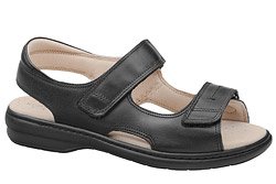 Sandały AXEL Comfort 2154 H Czarne na Haluksy