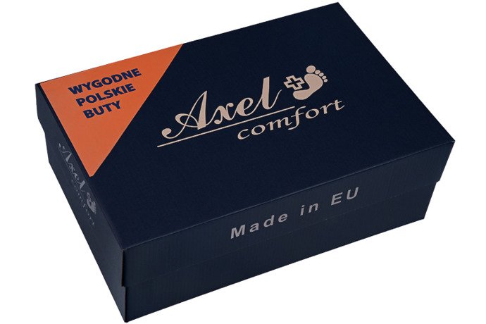 Półbuty AXEL Comfort 1206 Czarne H na rzepy