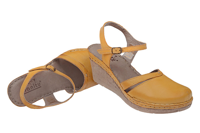 Sandały MANITU 920206-6 Żółte