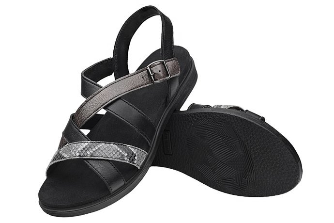 Włoskie Sandały IMAC 708730 Czarne na haluksy